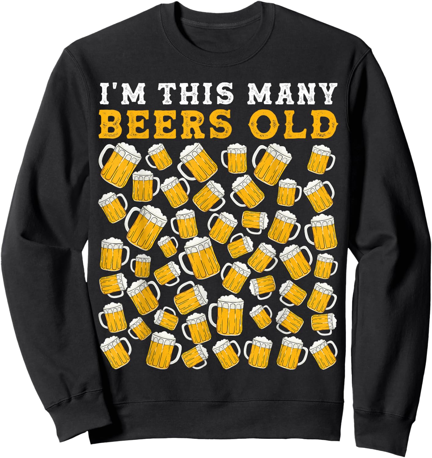 Birthday 50 Year Old Beer Drinking Gag 50th Birthday Party Sweatshirt - Sweatshirt | Black