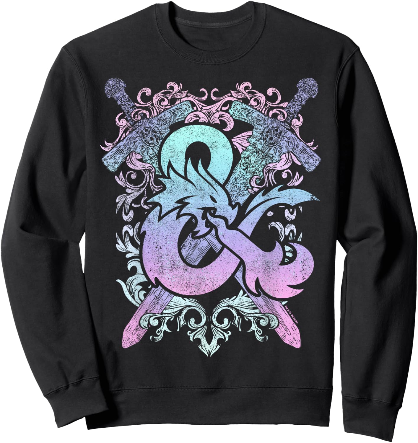 Dungeons & Dragons Ampersand Pastel Logo Sweatshirt - Sweatshirt | Black