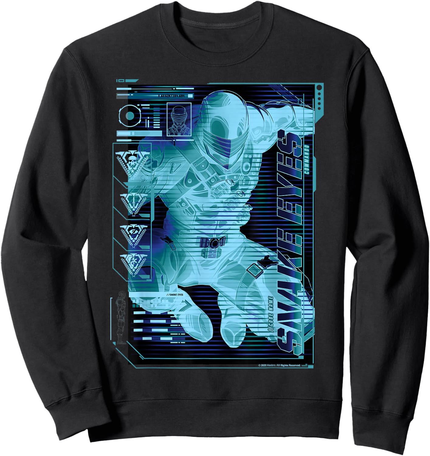 G.I. Joe Snake Eyes Team Leader Schematic Profile Sweatshirt - Sweatshirt | Black