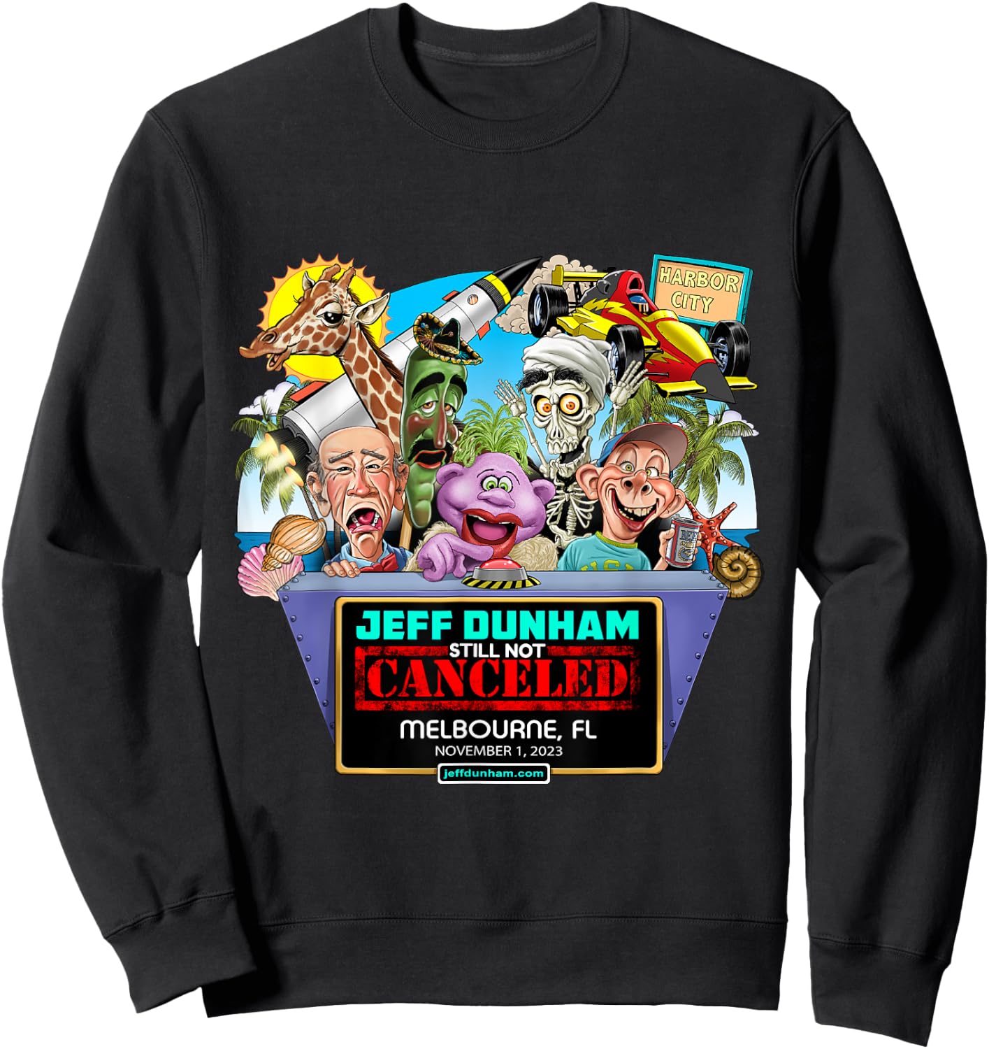 Jeff Dunham Melbourne, FL (2023) Sweatshirt - Sweatshirt | Black