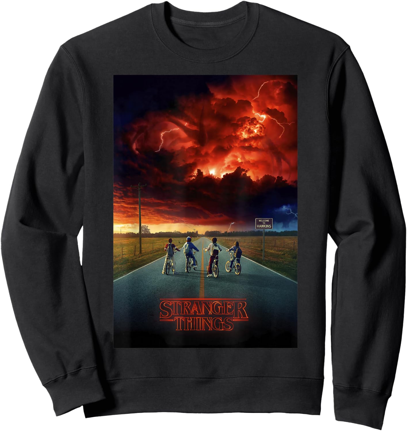 Stranger Things Demogorgon Cloud Poster Sweatshirt - Sweatshirt | Black