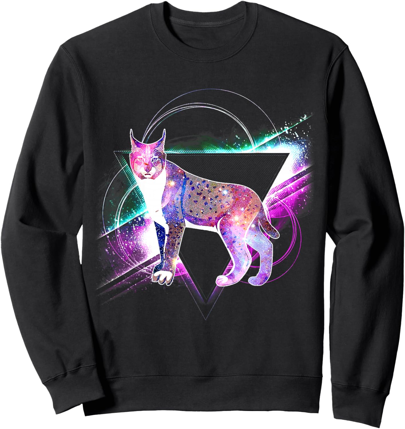 Aesthetic Galaxy Bobcat Sweatshirt - Sweatshirt | Black