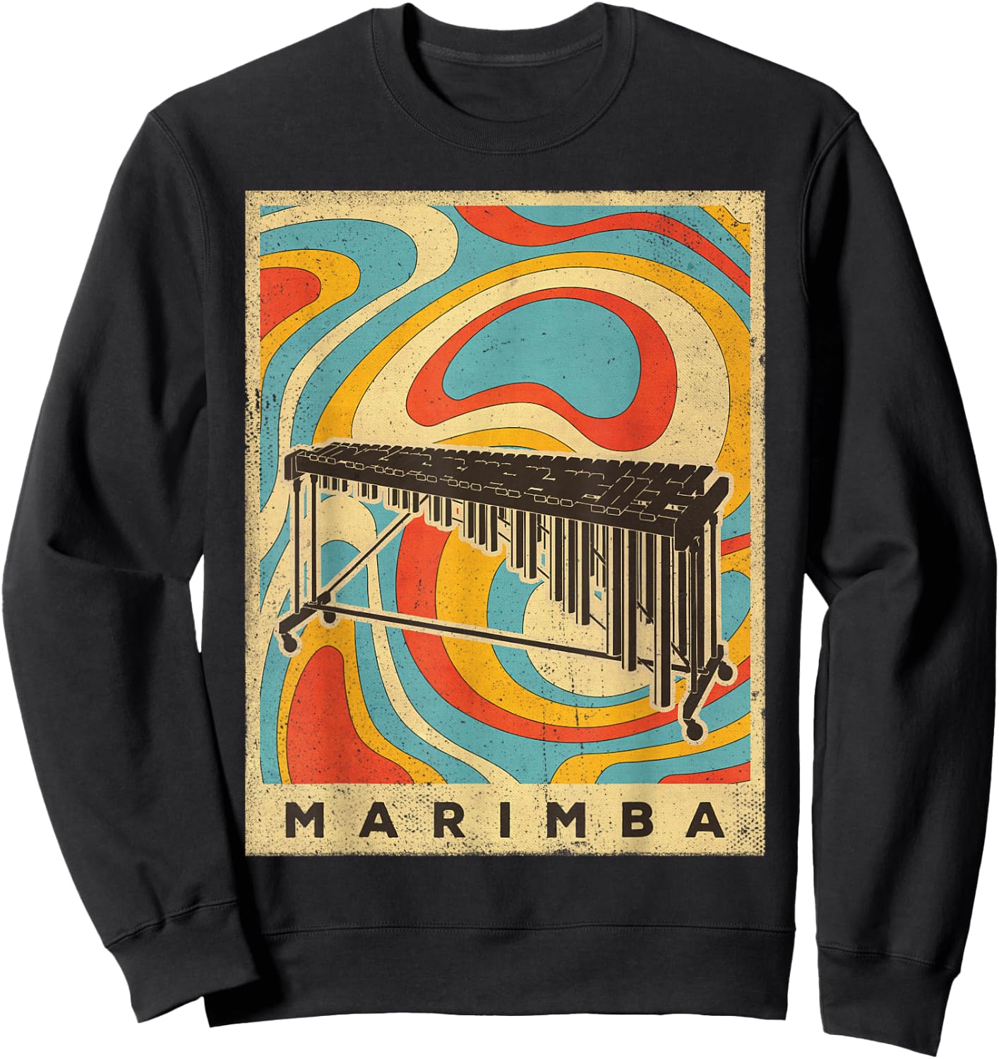 Vintage Marimba Player Music Retro Gift Sweatshirt - Sweatshirt | Black