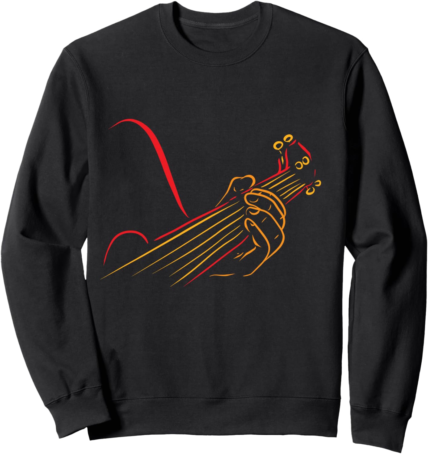 Playing Guitar Guitarist Music Life Funny Gift Sweatshirt - Sweatshirt | Black