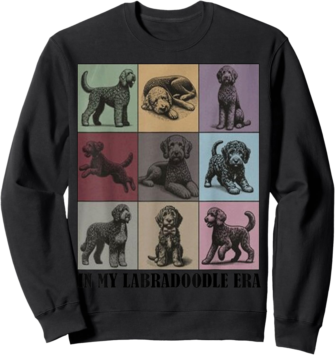 funny Dog Mama Quote In My Labradoodle Doodle Era Cool dog Sweatshirt - Sweatshirt | Black