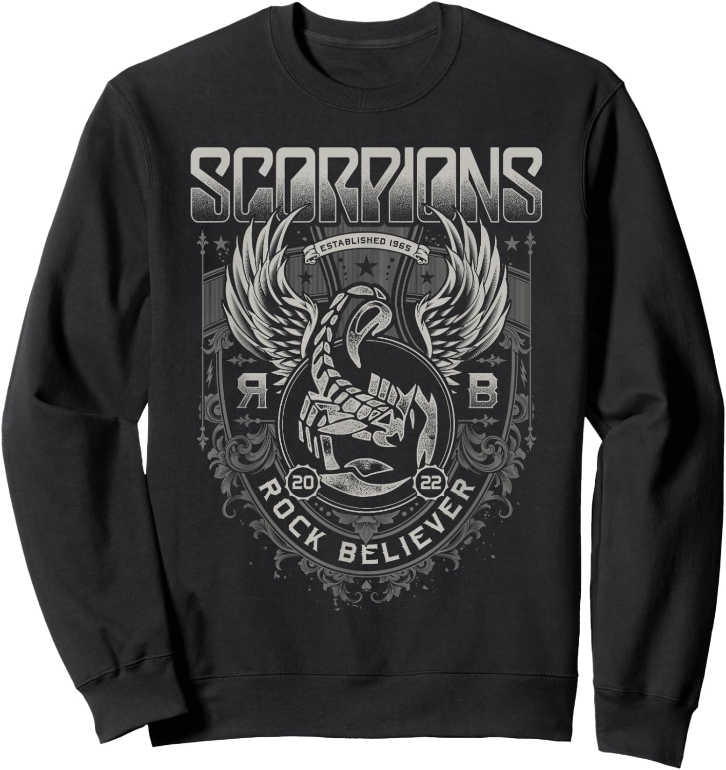 Rock Believer Ornaments Sweatshirt - Sweatshirt | Black