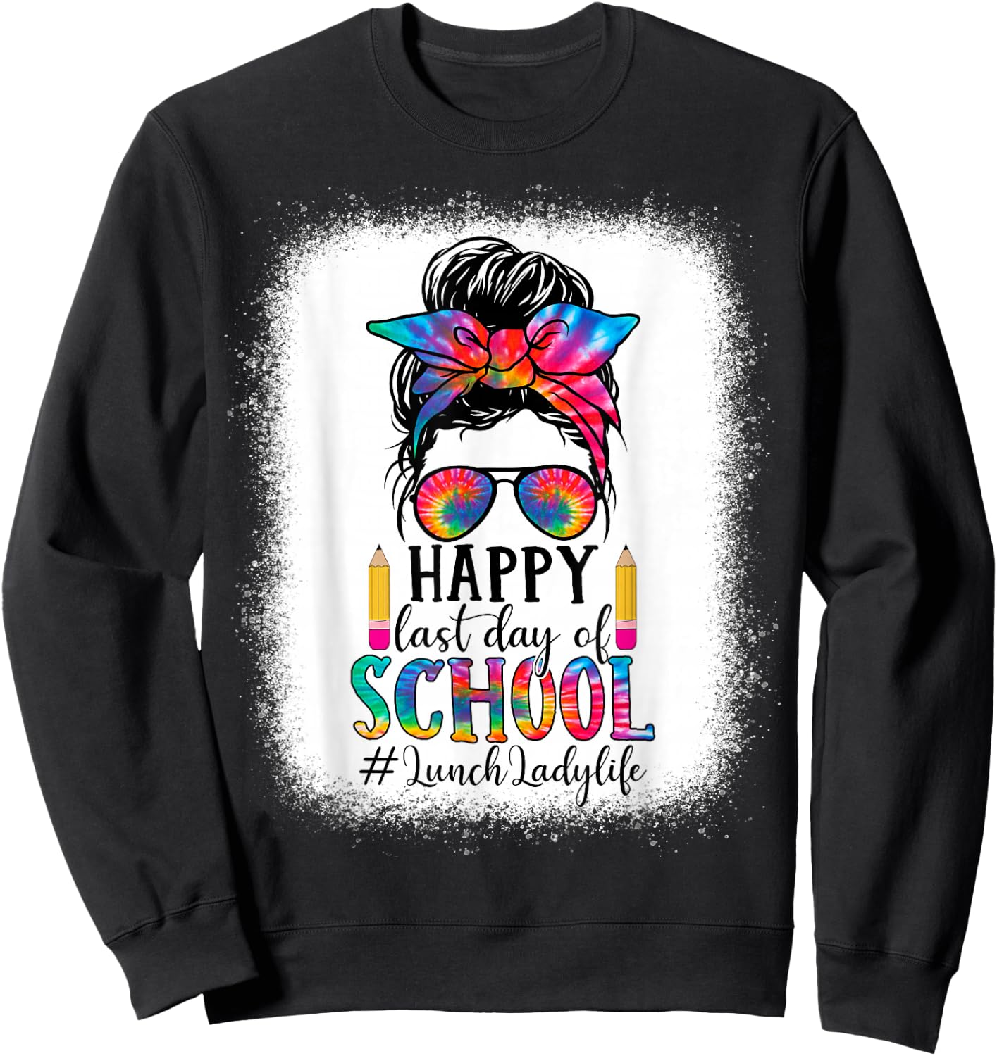 Lunch Lady Last Day Of School Teacher Womans School Girl Sweatshirt - Sweatshirt | Black