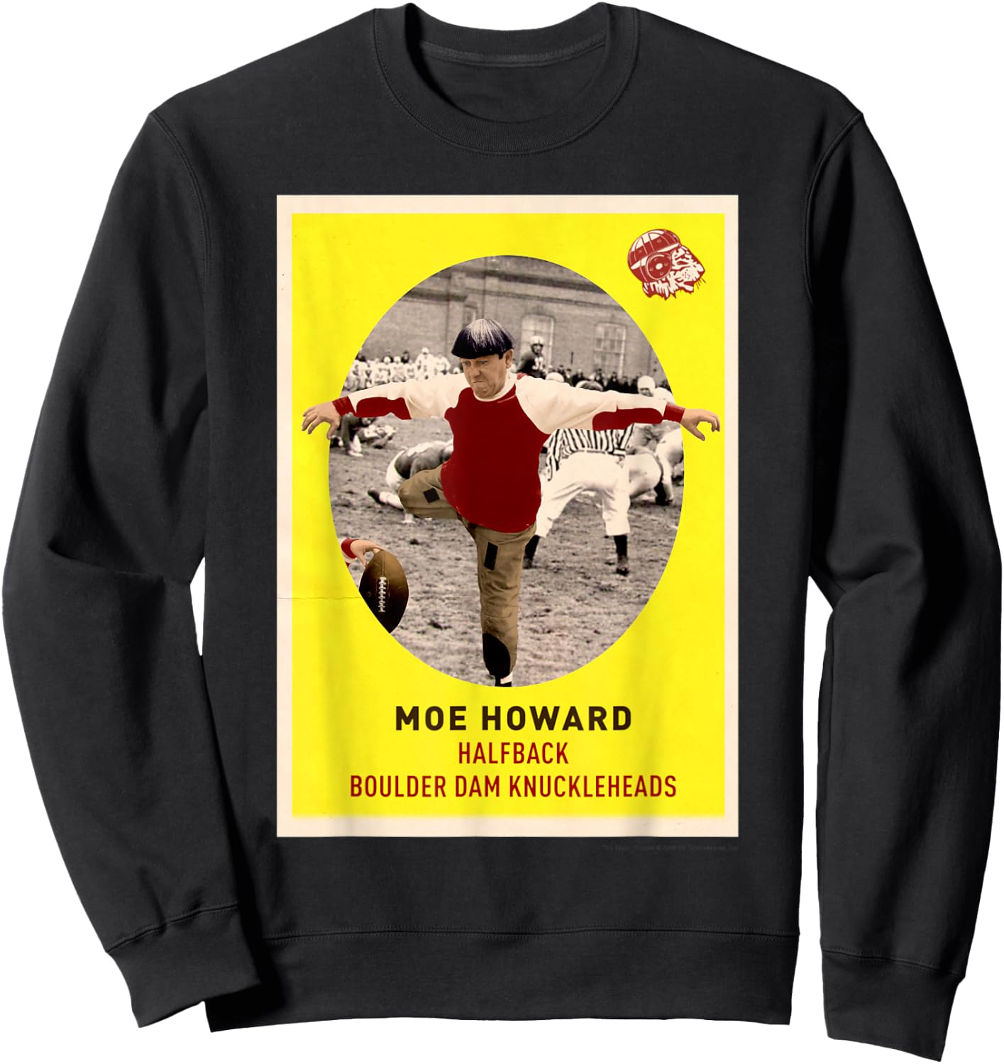 Moe - Knuckleheads Football Card Sweatshirt - Sweatshirt | Black
