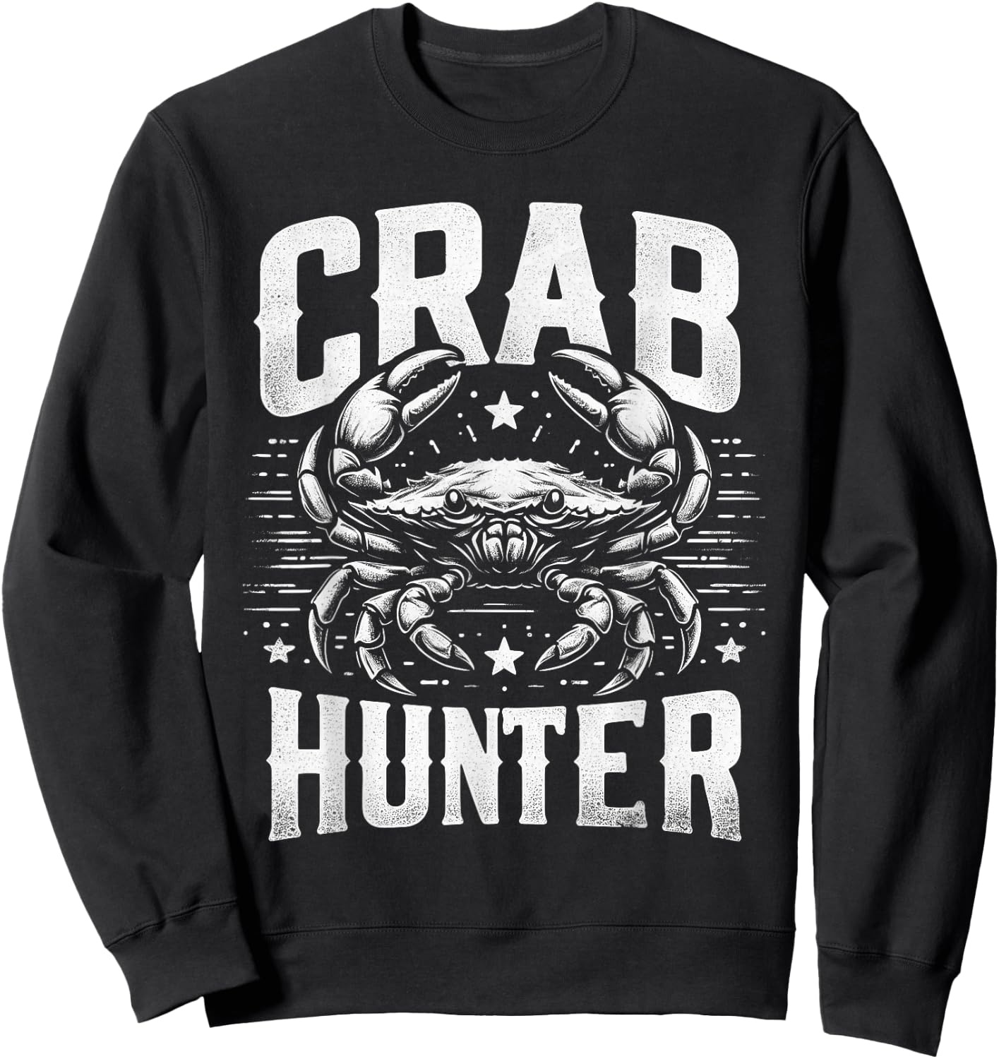 Retro Crab Hunter - Vintage Crab Lover Sweatshirt - Sweatshirt | Black