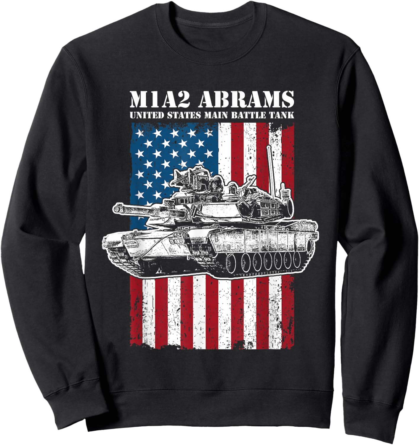 M1A2 Abrams Tank Sweatshirt - Sweatshirt | Black
