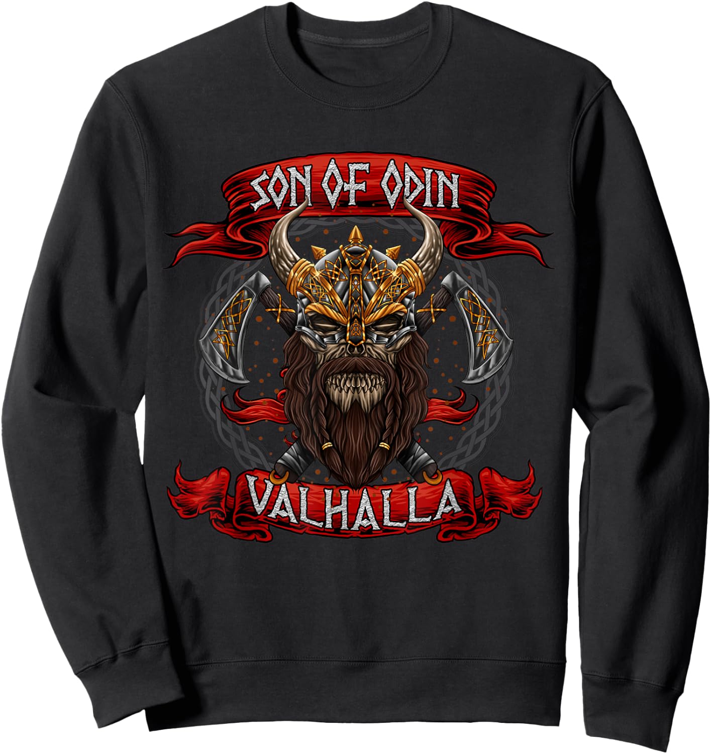 Son Of Odin - Valhalla - Viking Warrior - Norse Mythology Sweatshirt - Sweatshirt | Black