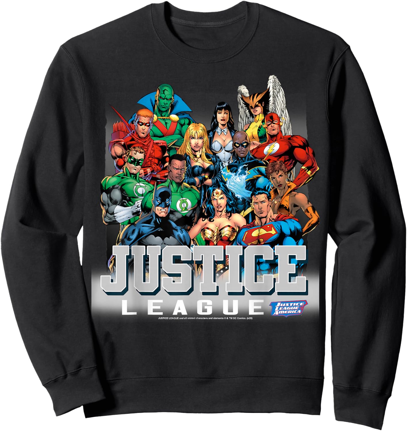 DC Comics Justice League Modern Group Shot Sweatshirt - Sweatshirt | Black