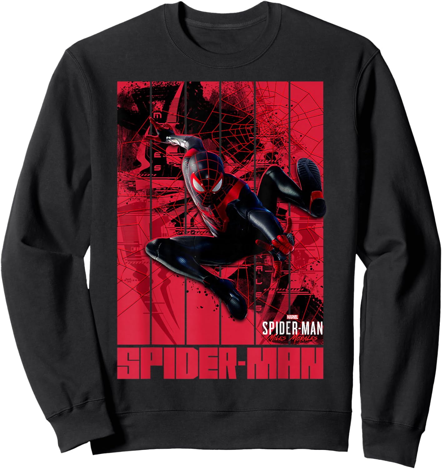 Marvel Spider-Man: Miles Morales Panels Sweatshirt - Sweatshirt | Black