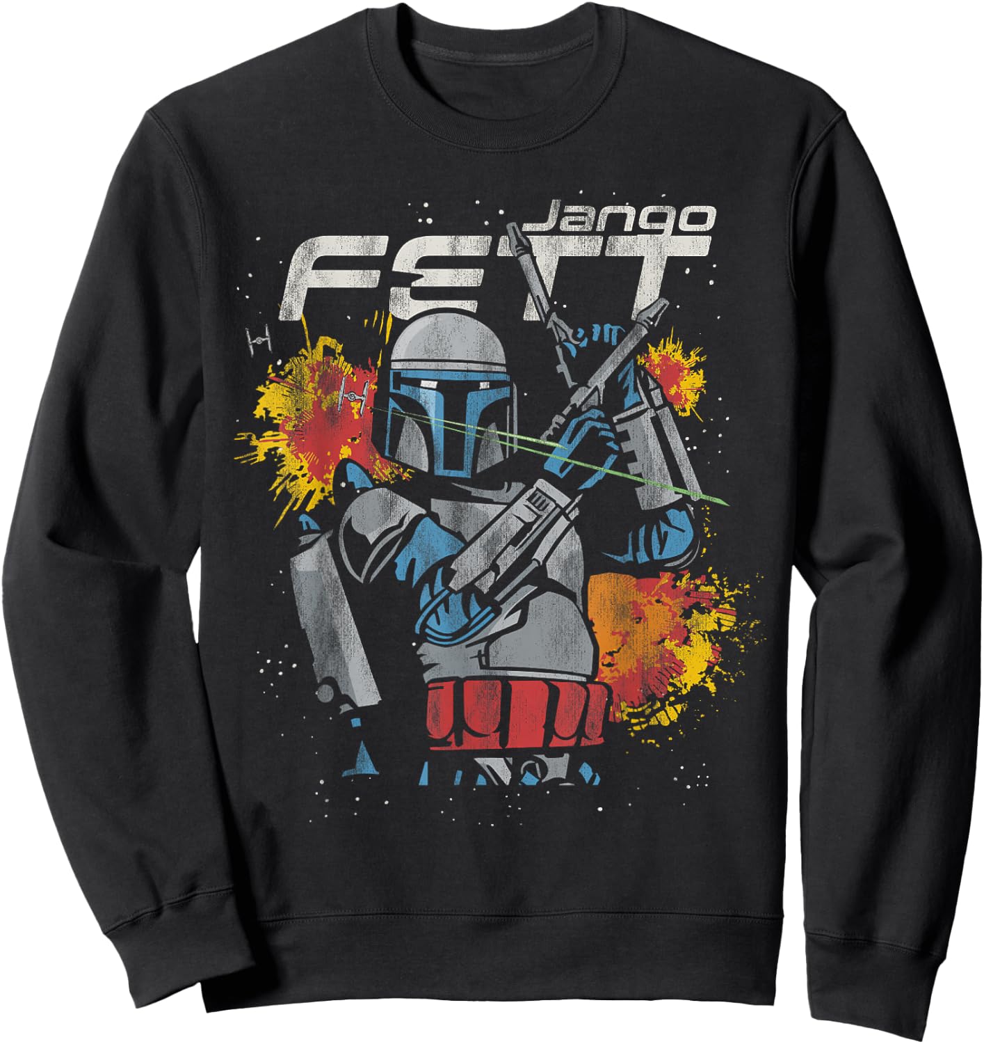 Star Wars Jango Fett Hero Blasters Mandalorian Prequel Sweatshirt - Sweatshirt | Black