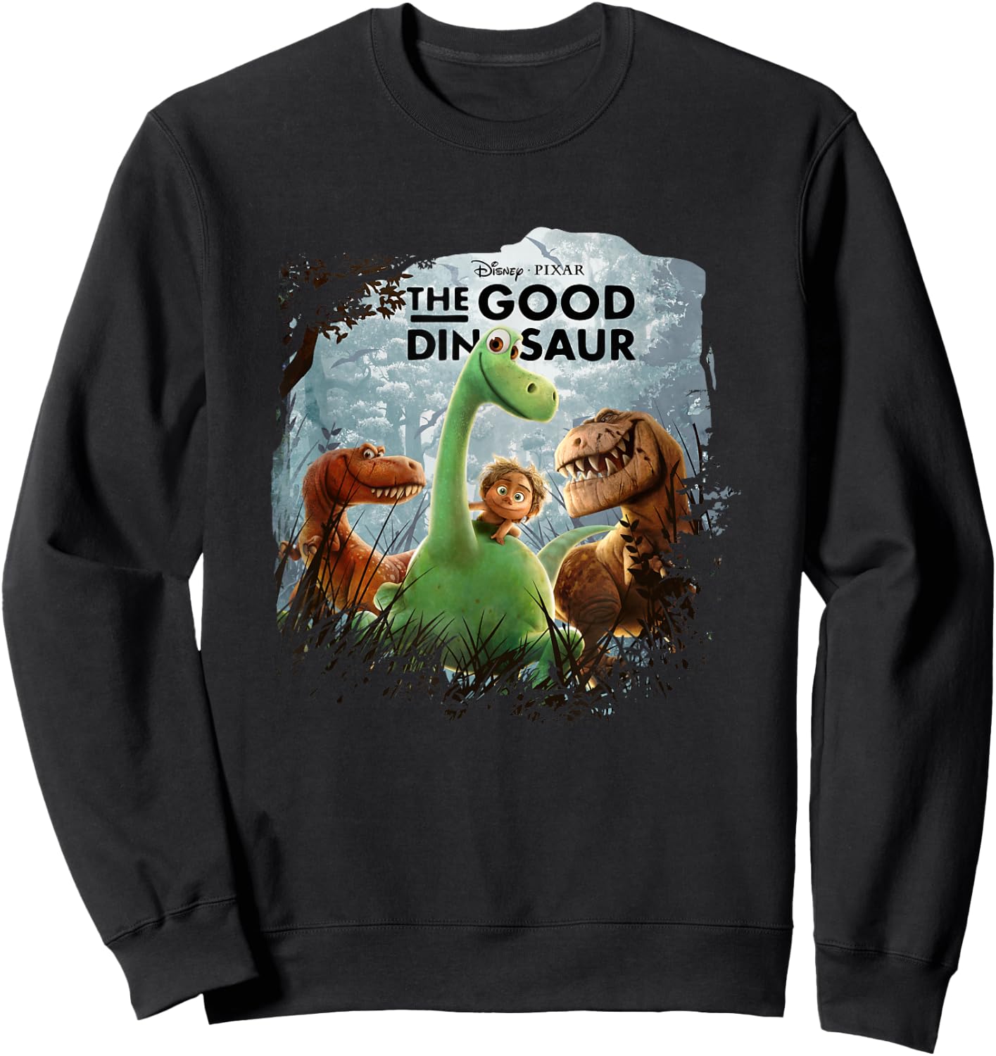 Disney Pixar The Good Dinosaur Iconic Group Shot Big Poster Sweatshirt - Sweatshirt | Black