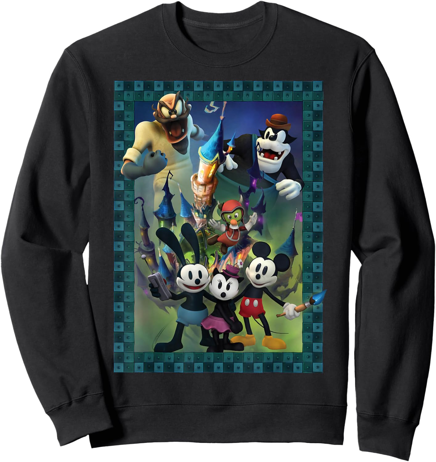 Disney Epic Mickey Group Shot Poster Sweatshirt - Sweatshirt | Black
