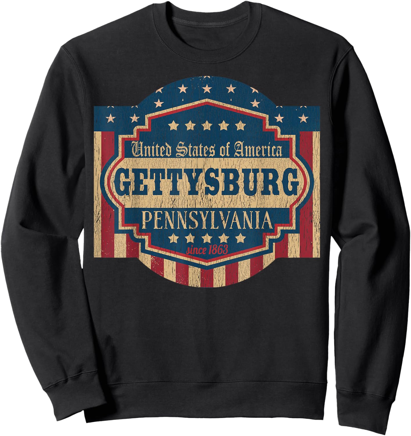 Gettysburg Pennsylvania USA History Sweatshirt - Sweatshirt | Black