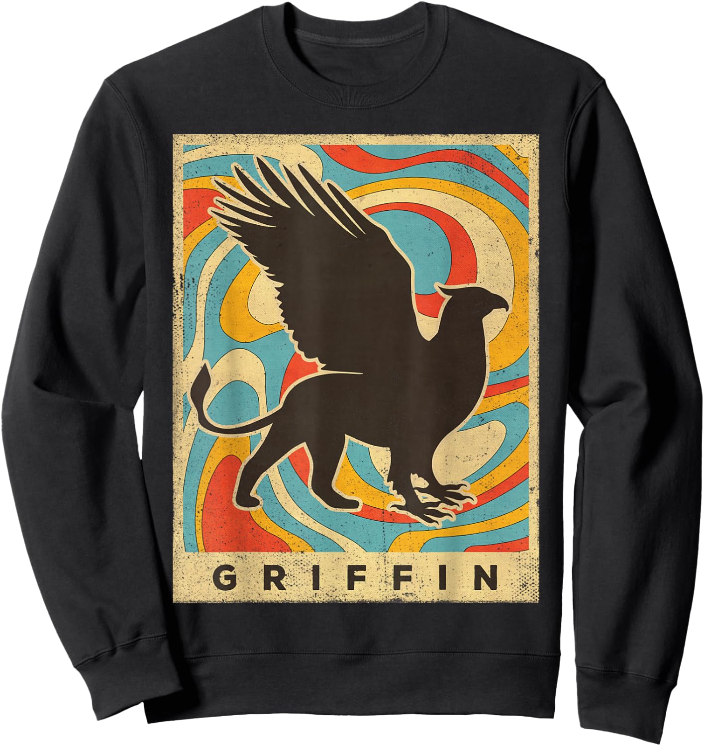 Vintage Griffin Retro Gift Sweatshirt - Sweatshirt | Black