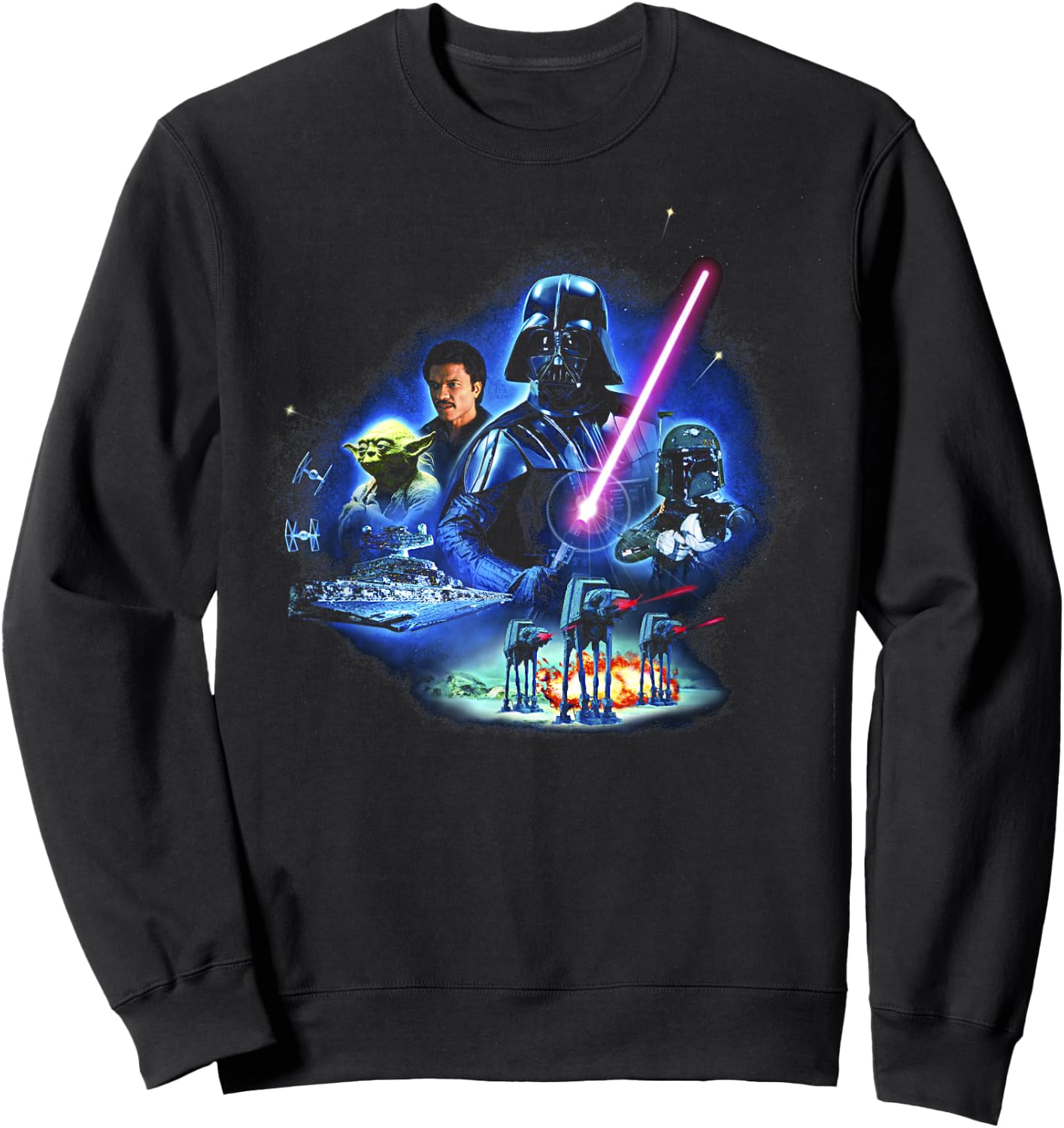 Star Wars The Empire Strikes Back 40th Group Shot Galaxy Sweatshirt - Sweatshirt | Black