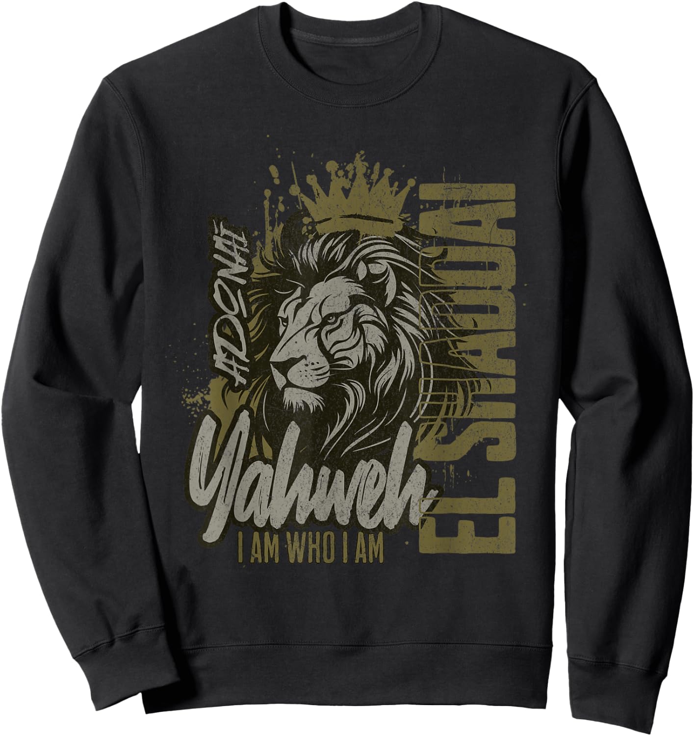 Christian Names God Witness Women Lion Yahweh Cool Sweatshirt - Sweatshirt | Black