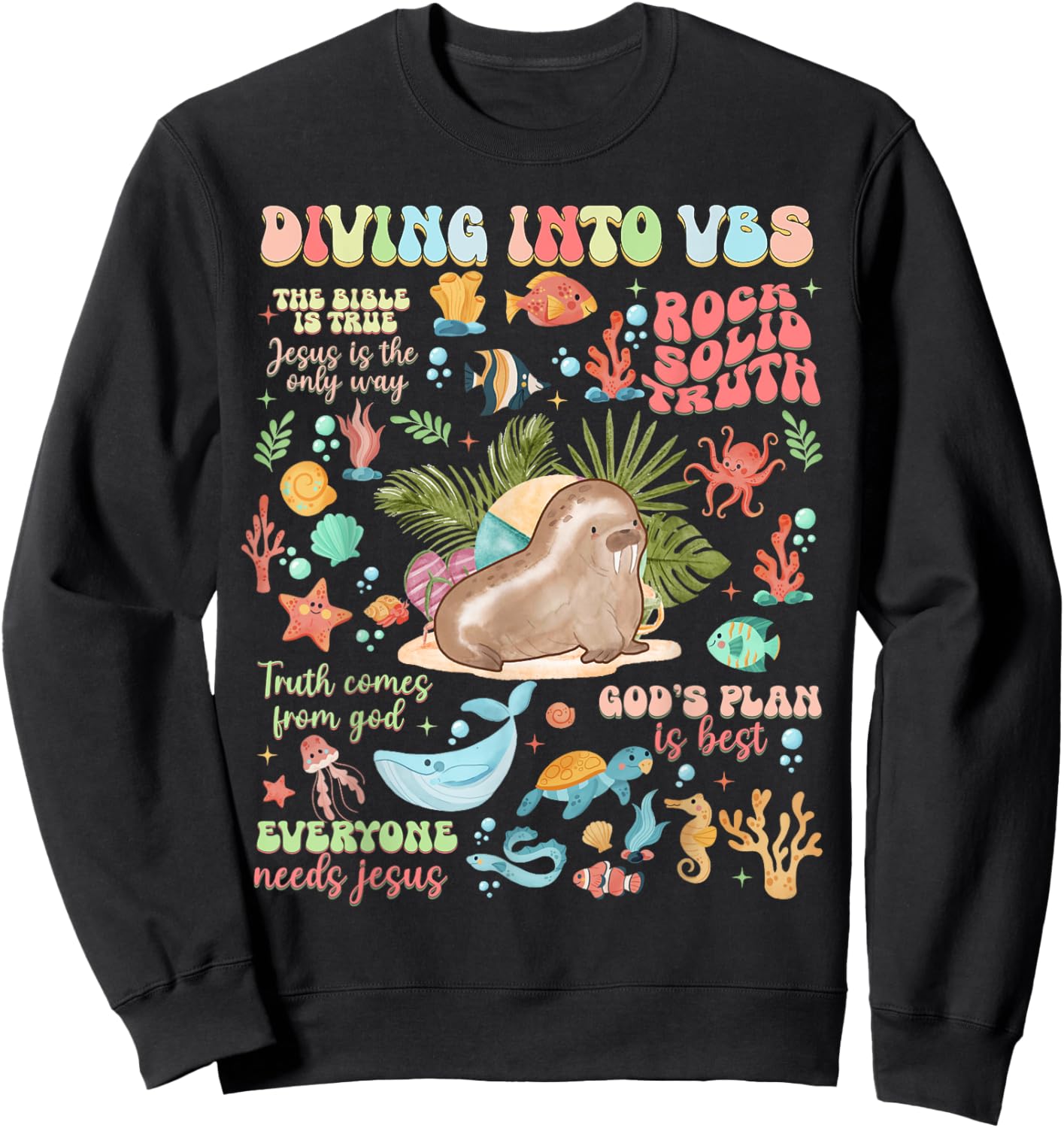 Breaker Rock Beach God's Rock Solid VBS 2024 Sweatshirt - Sweatshirt | Black
