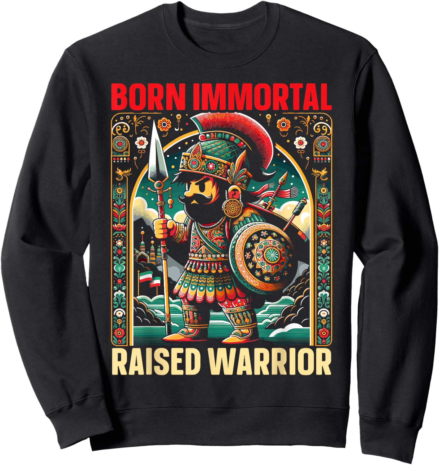 Persian Immortal Achaemenid Empire Persian Warrior Sweatshirt - Sweatshirt | Black