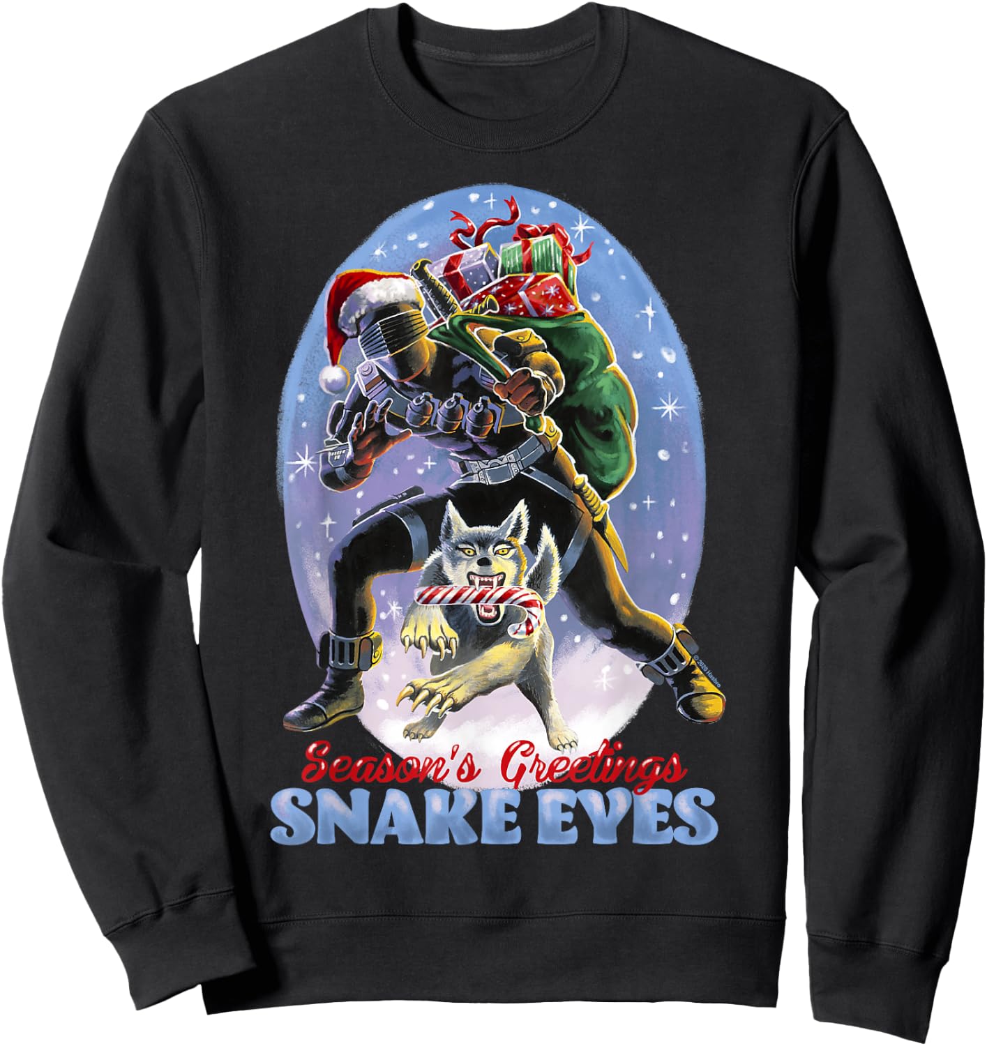 G.I. Joe Christmas Snake Eyes Season's Greetings Sweatshirt - Sweatshirt | Black
