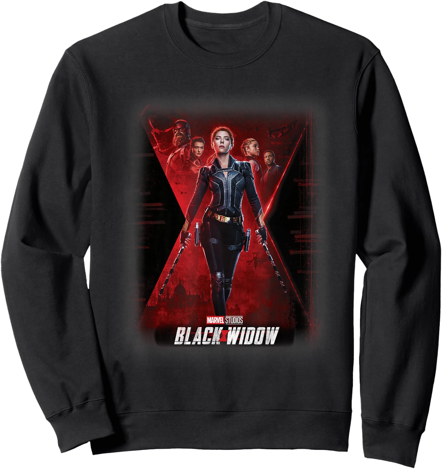 Marvel Black Widow Group Shot Poster Sweatshirt - Sweatshirt | Black