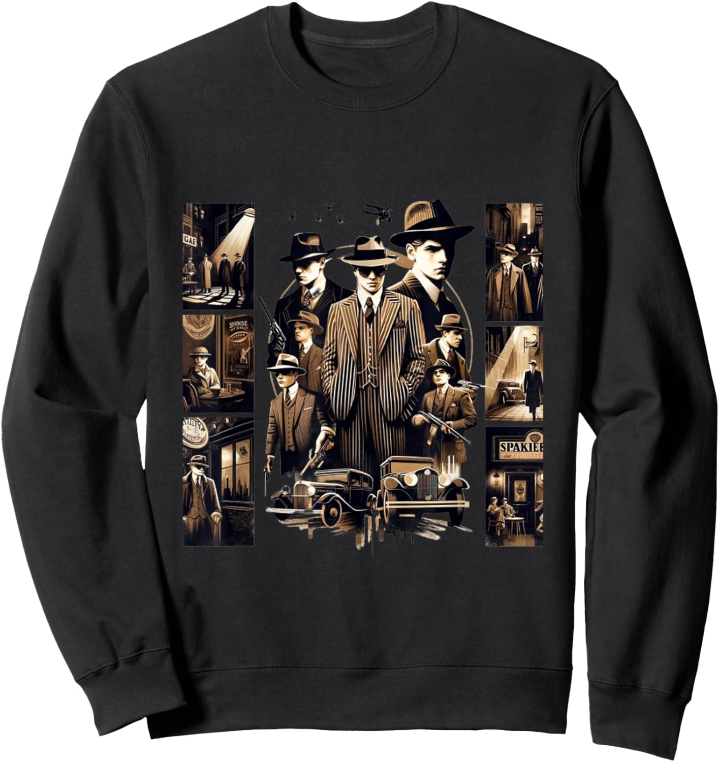 Gangsters Speakeasys 1920's Prohibition era Sweatshirt - Sweatshirt | Black