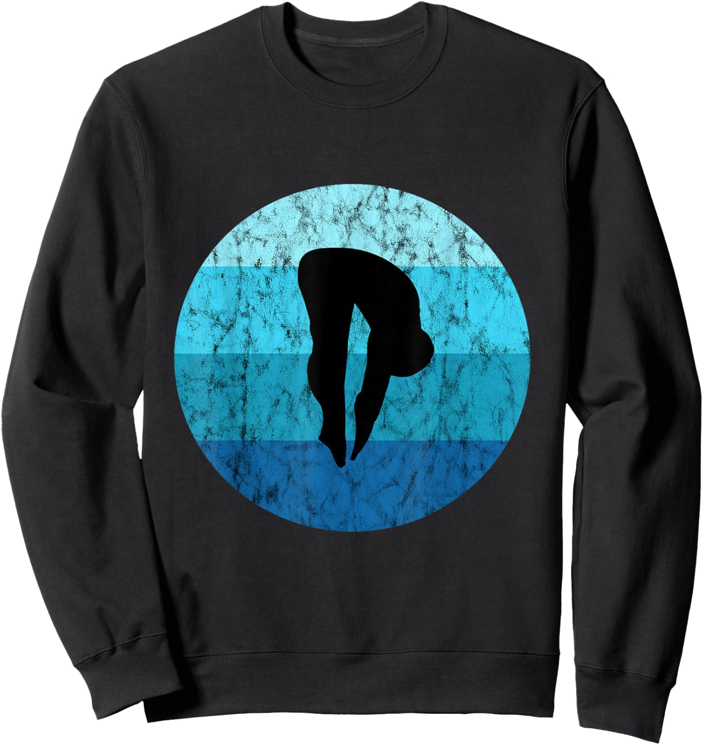 Springboard Diving Cliff Diver Platform Dive Water Diving Sweatshirt - Sweatshirt | Black