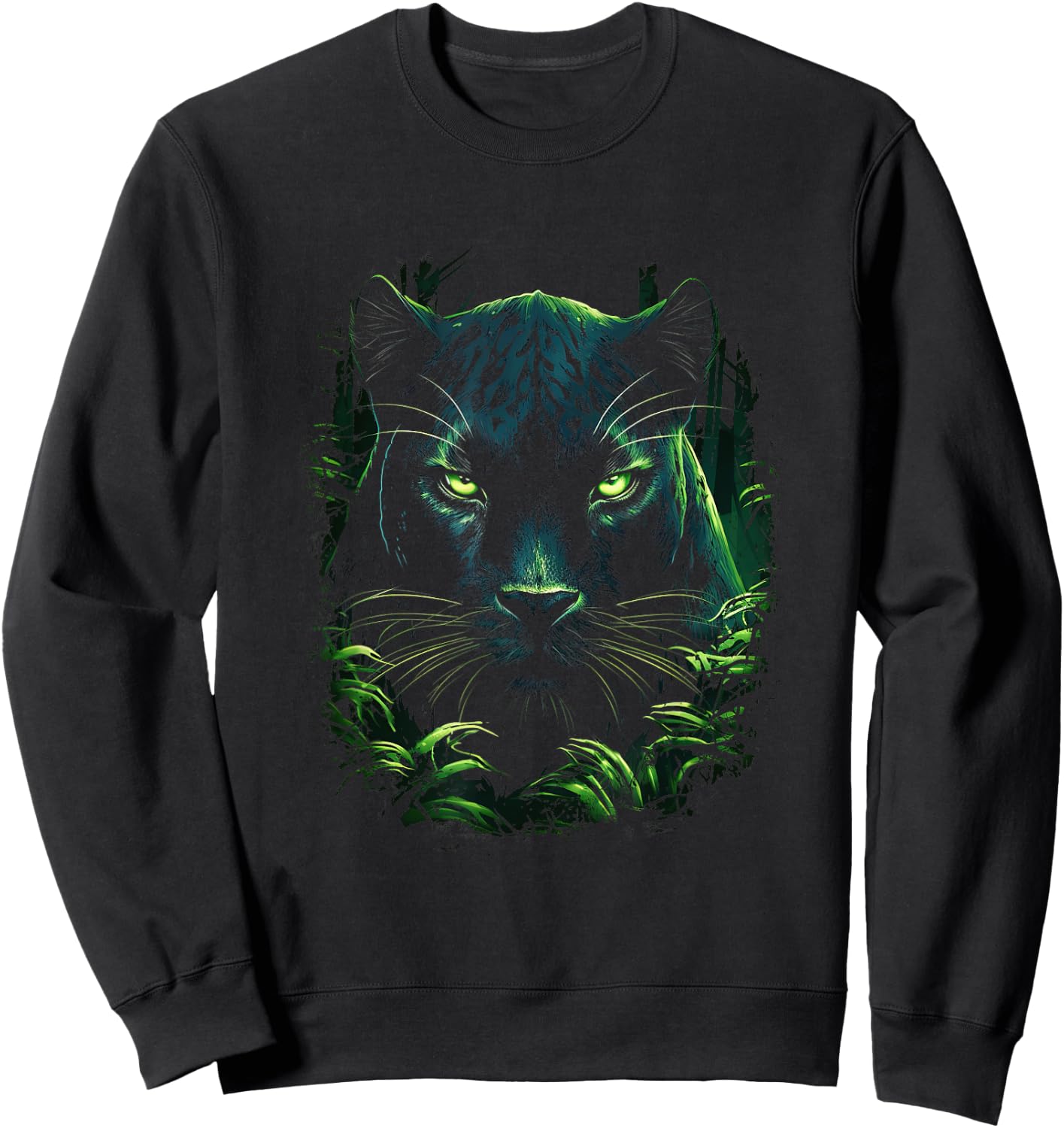 Panther with beautiful green eyes black panthers Sweatshirt - Sweatshirt | Black
