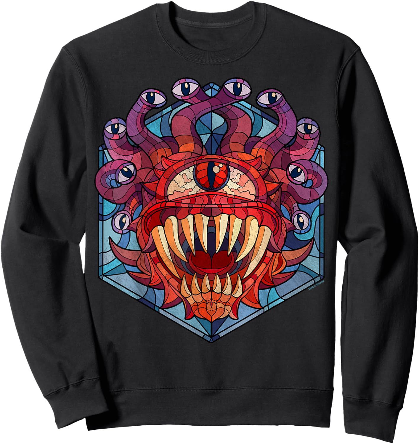 Dungeons & Dragons Beholder Stained Glass Sweatshirt - Sweatshirt | Black