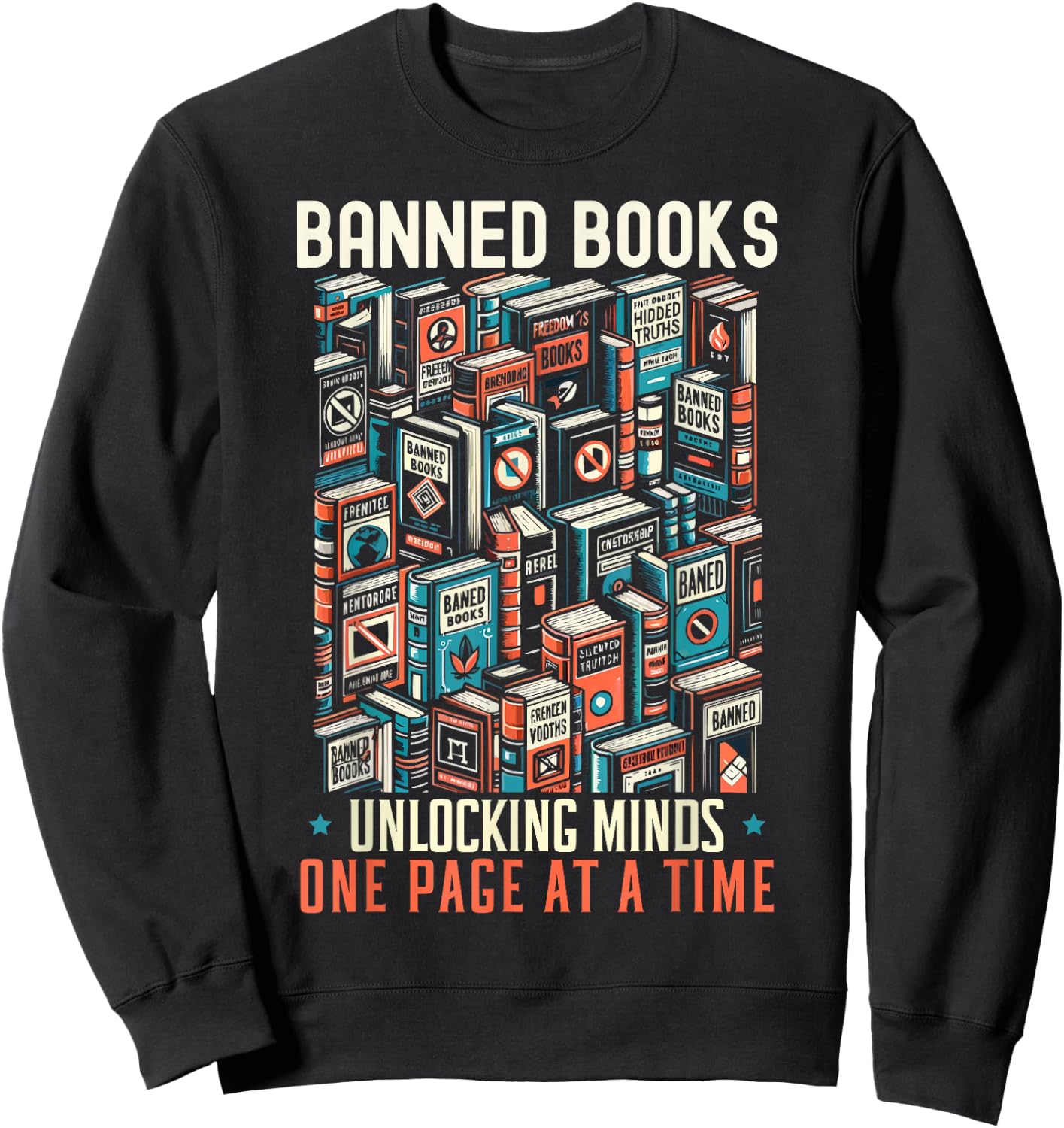 Read Banned Books Bookworm Book Lover Reading Literature Sweatshirt - Sweatshirt | Black