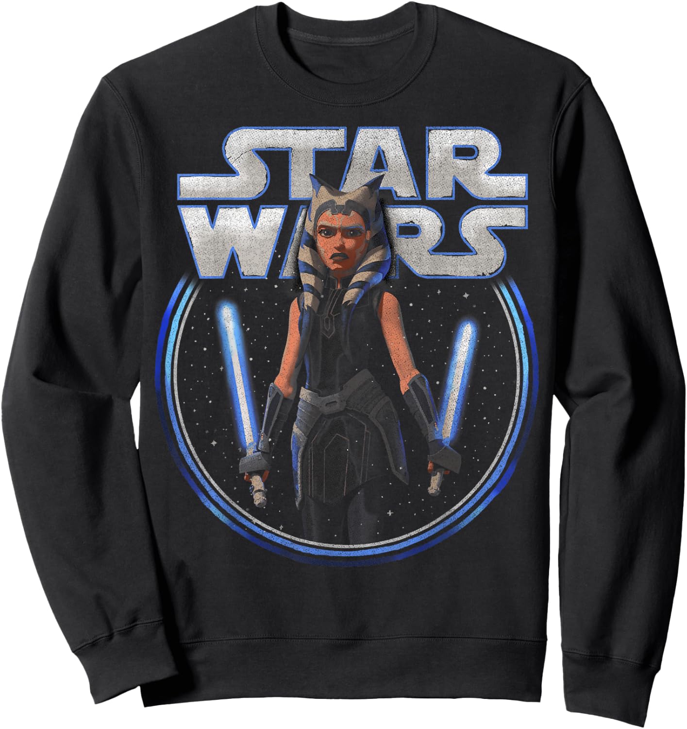 Star Wars: The Clone Wars Ahsoka Dual Wield Portrait Sweatshirt - Sweatshirt | Black