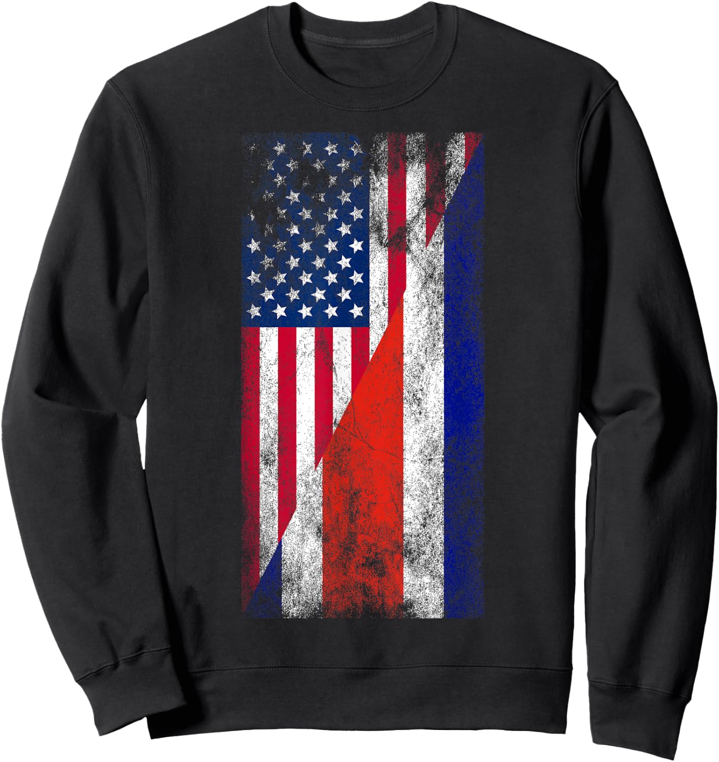USA & Costa Rica Flag - United States of America Costa Rican Sweatshirt - Sweatshirt | Black
