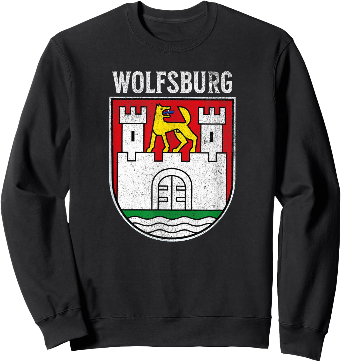 Wolfsburg Coat of Arms Germany Deutschland Crest Emblem Sweatshirt - Sweatshirt | Black