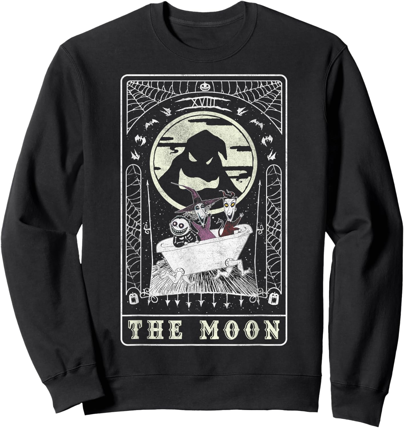 Disney The Nightmare Before Christmas The Moon Card Sweatshirt - Sweatshirt | Black