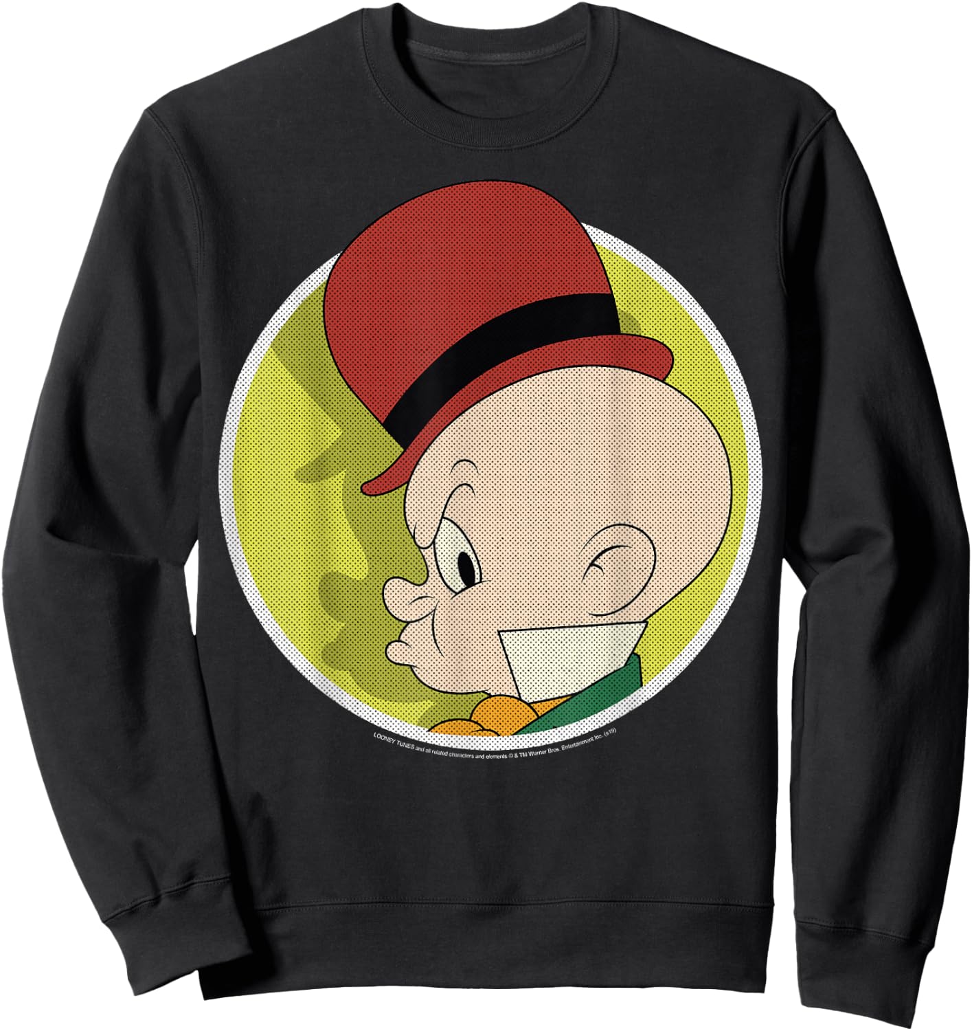 Looney Tunes Elmer Fudd Profile Portrait Sweatshirt - Sweatshirt | Black