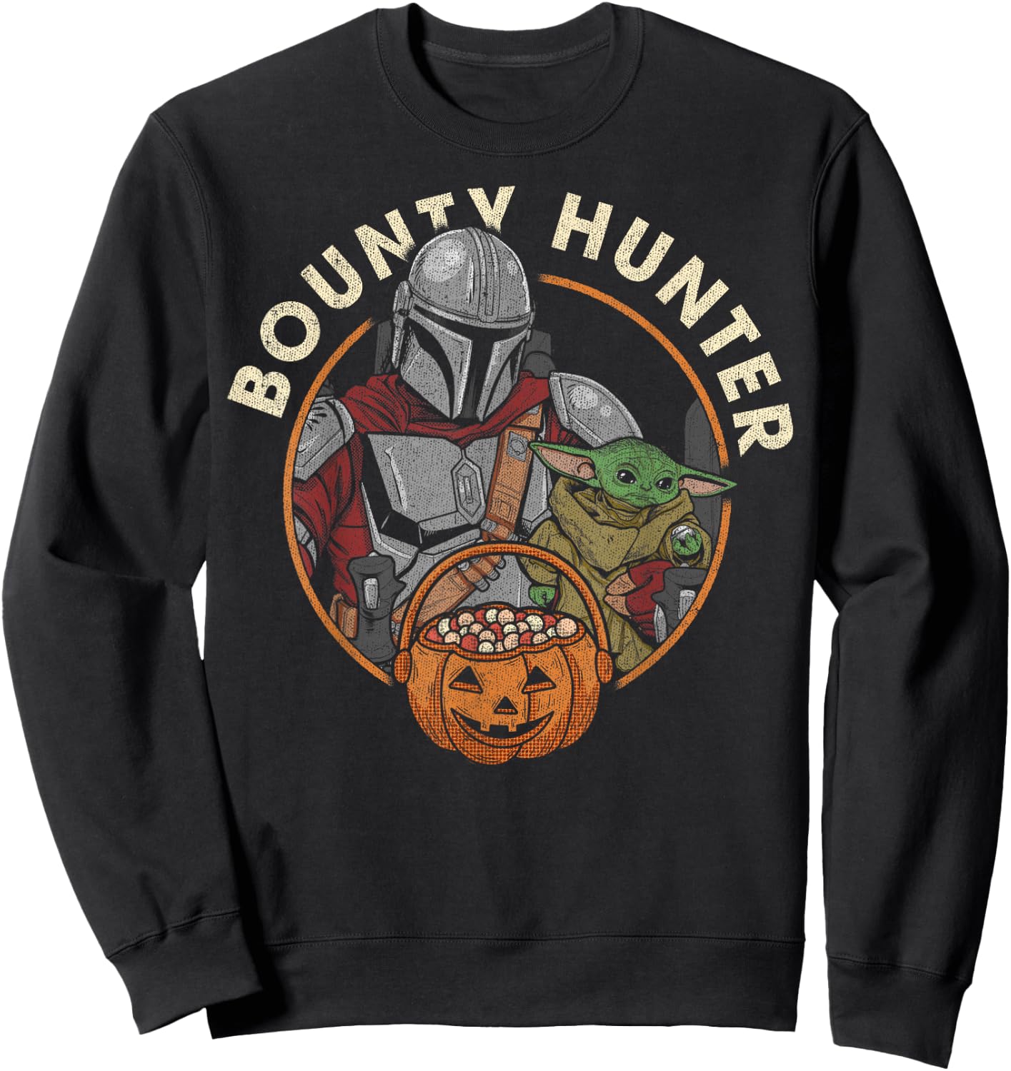Star Wars The Mandalorian Halloween Candy Bounty Hunter Sweatshirt - Sweatshirt | Black