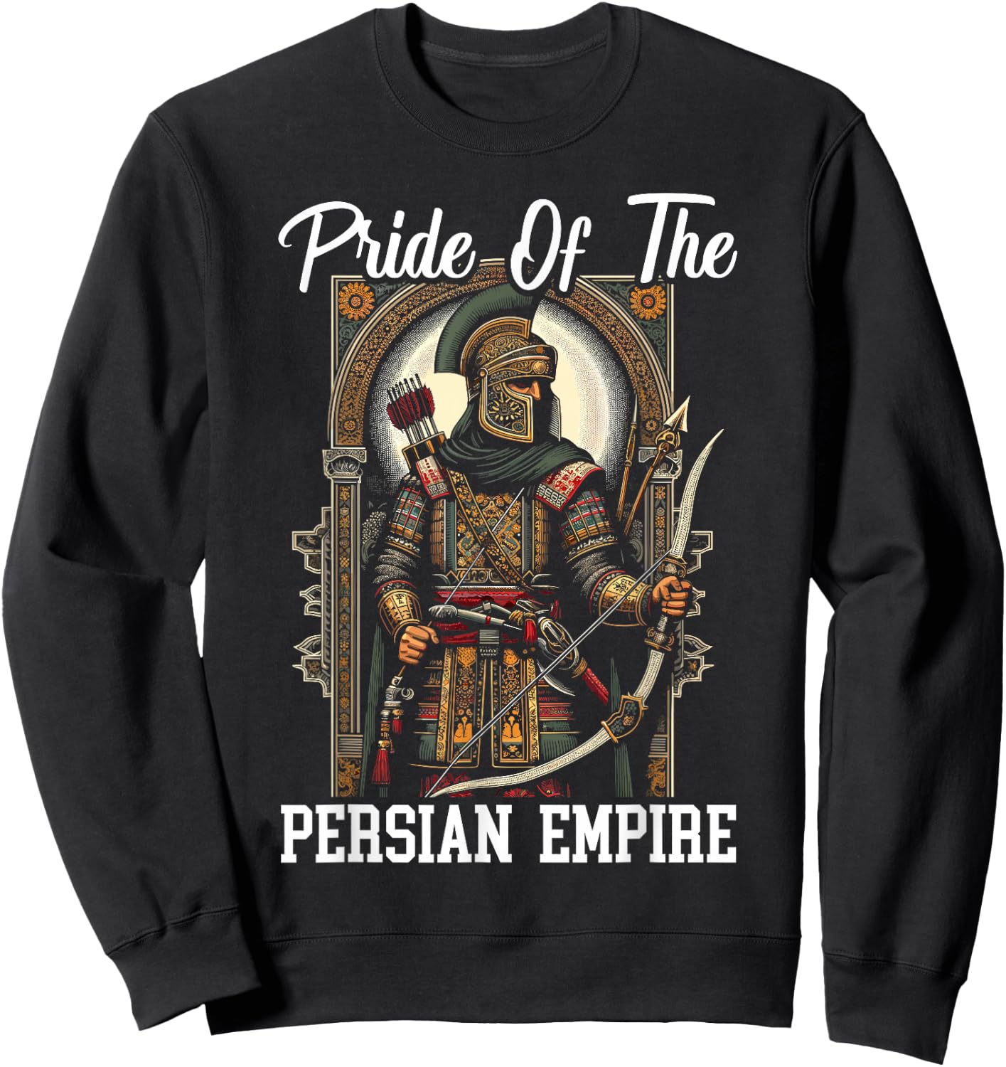 Persian Immortal Achaemenid Empire Persian Warrior Sweatshirt - Sweatshirt | Black