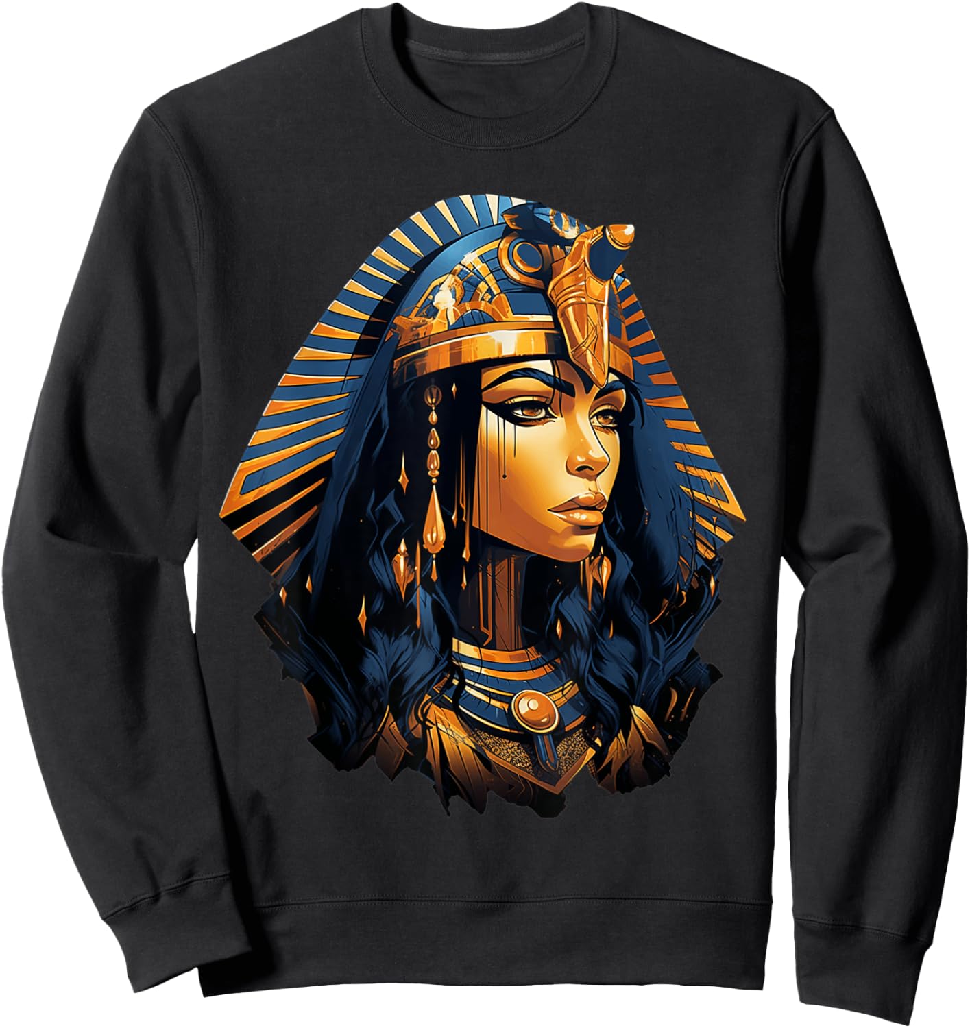 Cleopatra Egyptian Queen Goddess of Ancient Egypt Mythology Sweatshirt - Sweatshirt | Black
