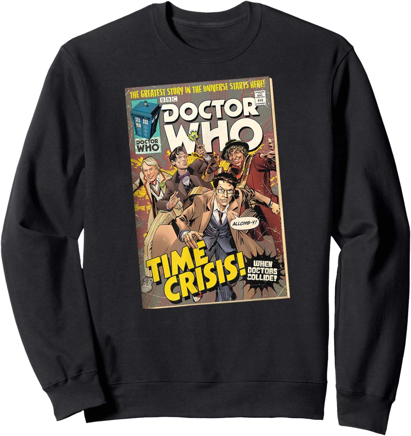 Comic Time Crisis 60th Anniversary Sci-Fi Fan Sweatshirt - Sweatshirt | Black