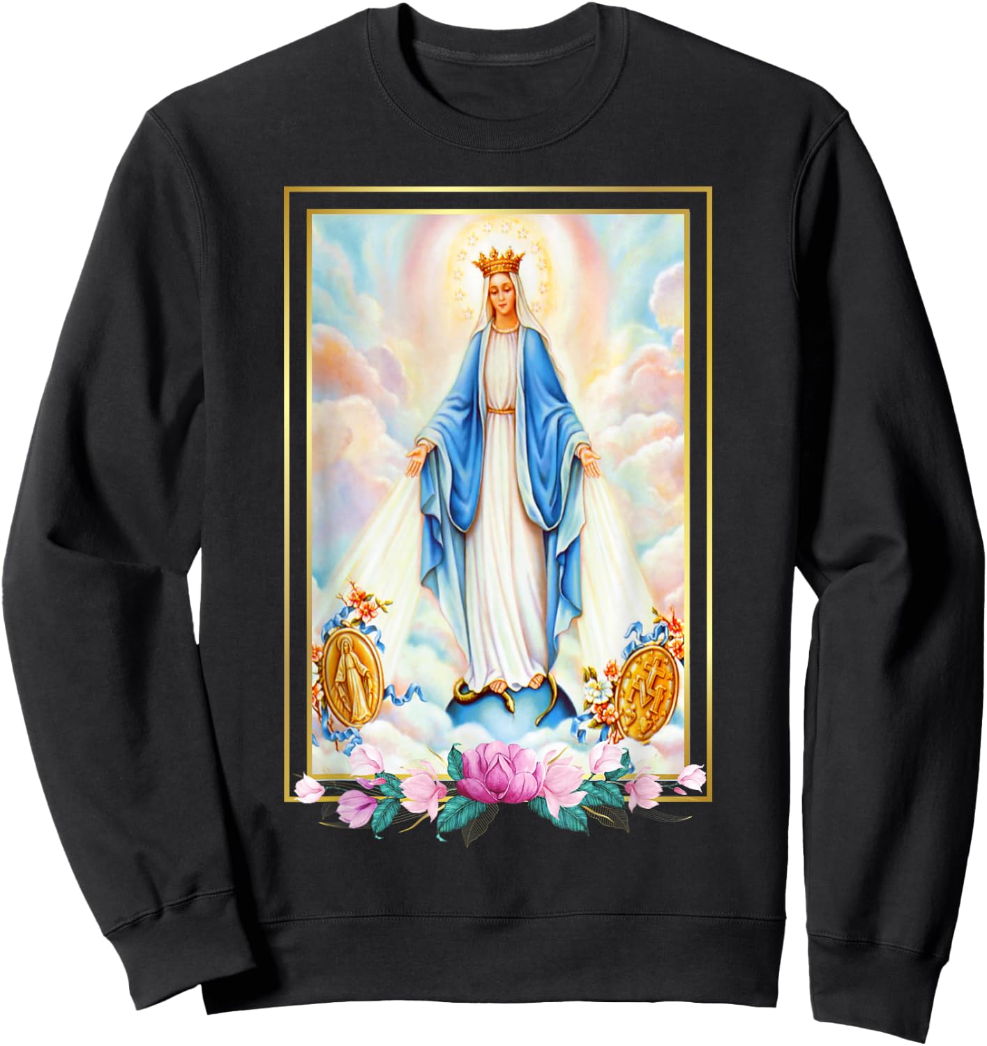 Litany of the Blessed Virgin Mary, Mother of Christ Catholic Sweatshirt - Sweatshirt | Black