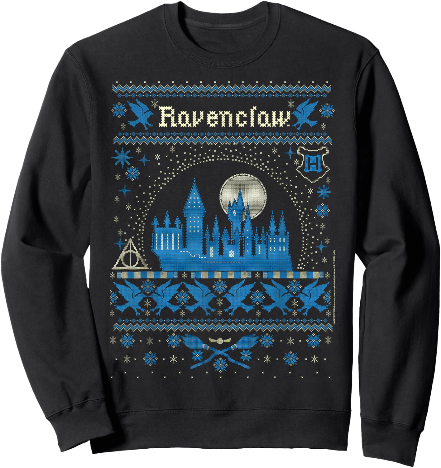 Harry Potter Christmas Ravenclaw Ugly Sweater Sweatshirt - Sweatshirt | Black
