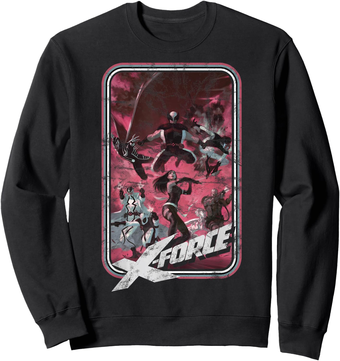 Marvel X-Force Group Shot Action Pose Poster Sweatshirt - Sweatshirt | Black