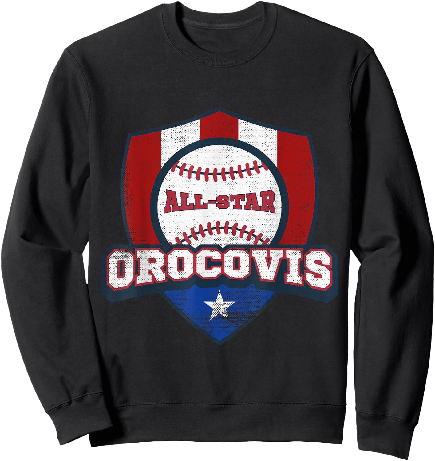 Orocovis Puerto Rico Camisa Puerto Rican World PR Baseball Sweatshirt - Sweatshirt | Black