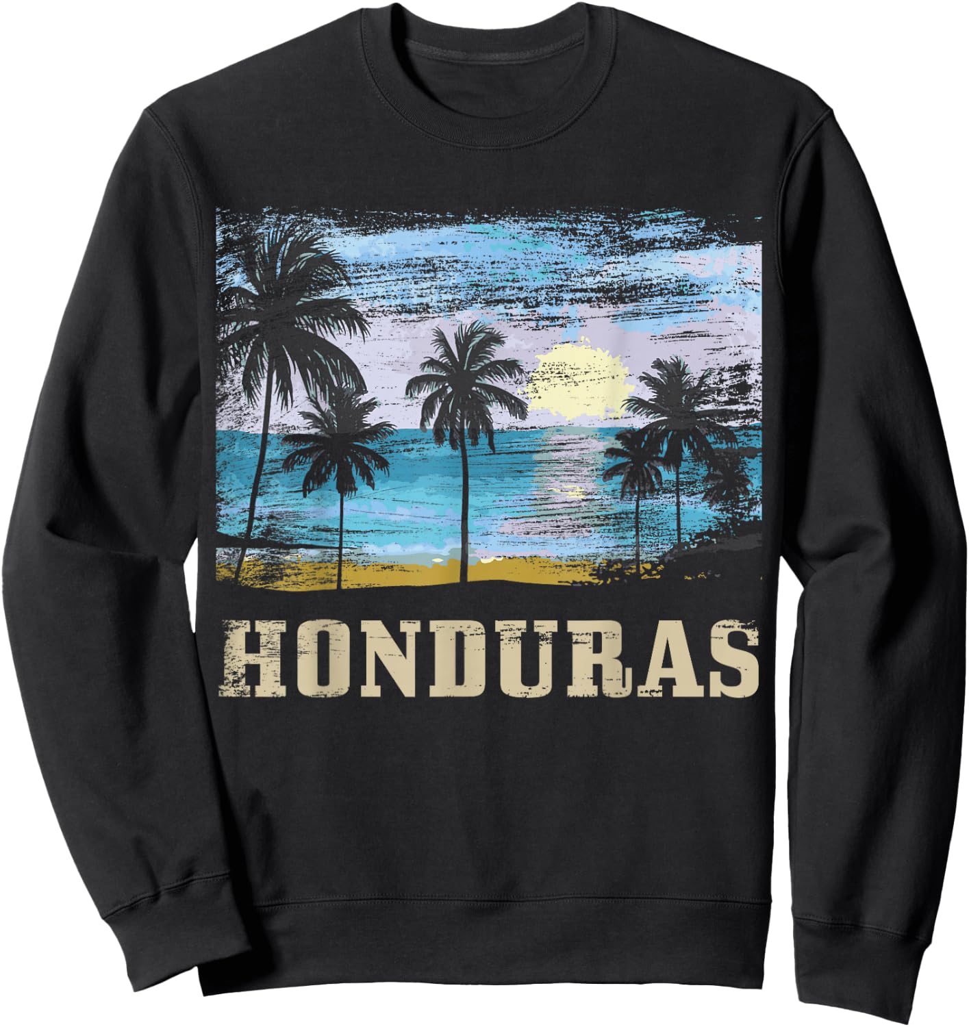 Honduras vintage surfer souvenir Sweatshirt - Sweatshirt | Black