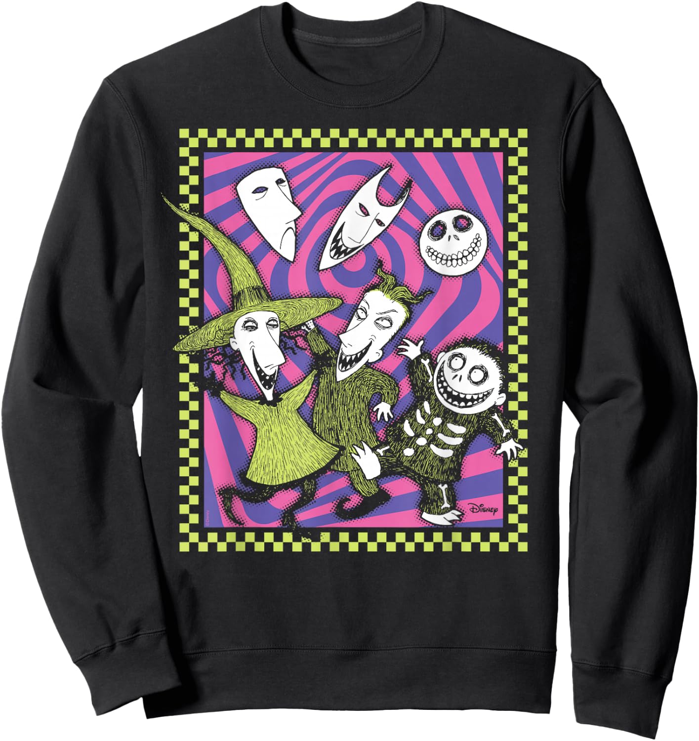 The Nightmare Before Christmas - Retro Lock Shock Barrel Sweatshirt - Sweatshirt | Black
