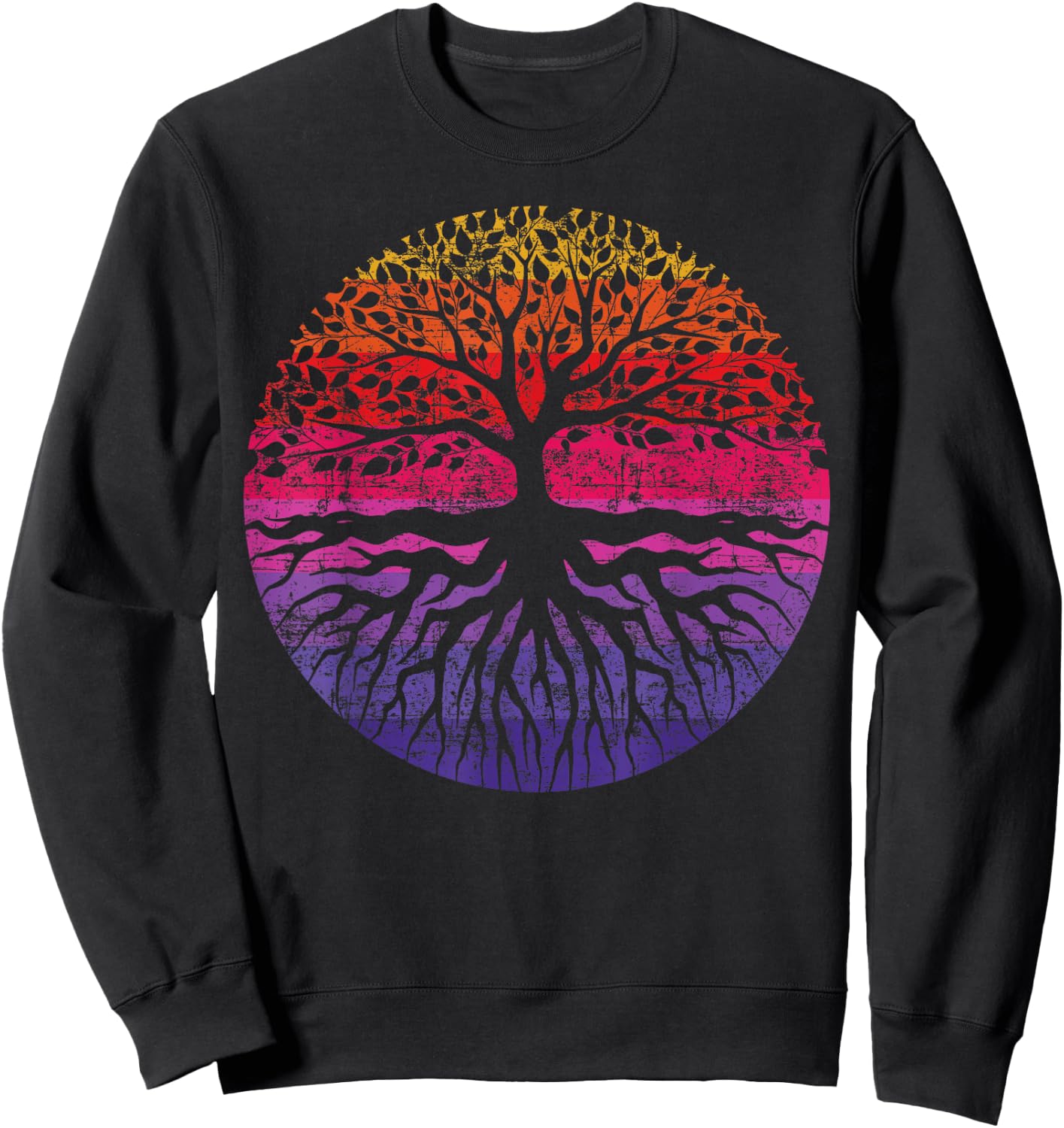 Tree Outdoor Leaves Wildlife Forest Nature Sweatshirt - Sweatshirt | Black