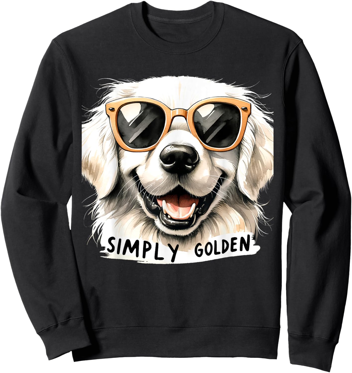 English Cream Golden Retriever Mom Gifts Puppy Simply Golden Sweatshirt - Sweatshirt | Black
